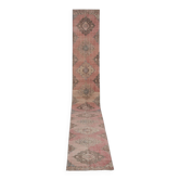 Vintage Turkish hallway rug 85x740 cm