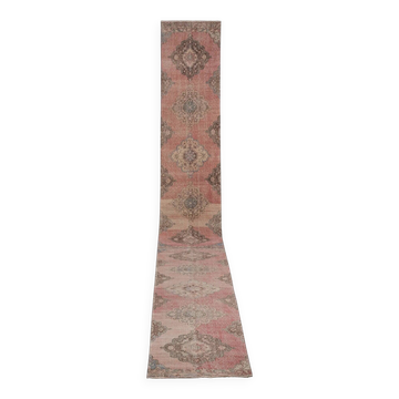 Tapis de couloir turc vintage 85x740 cm