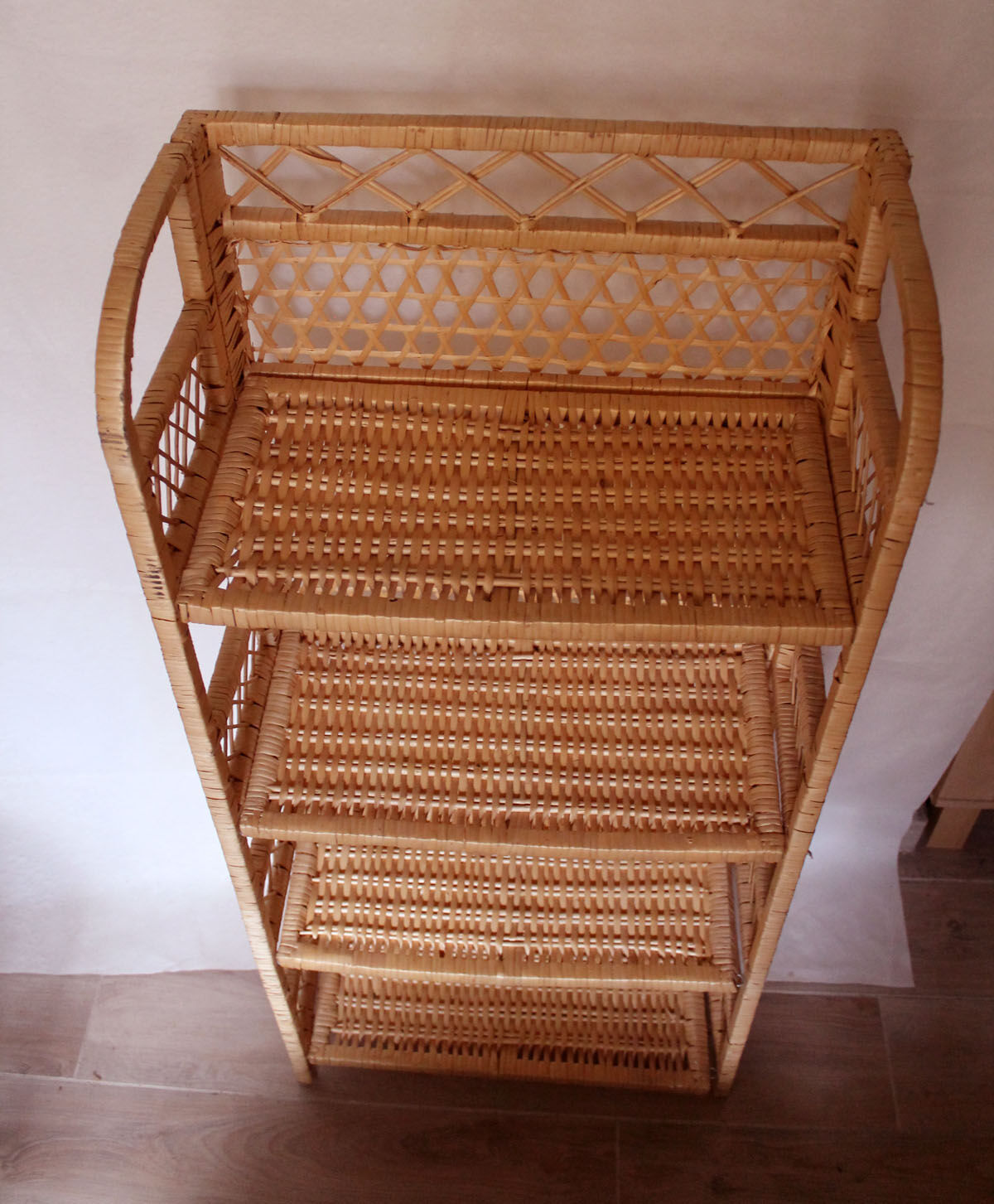 Rattan shelf