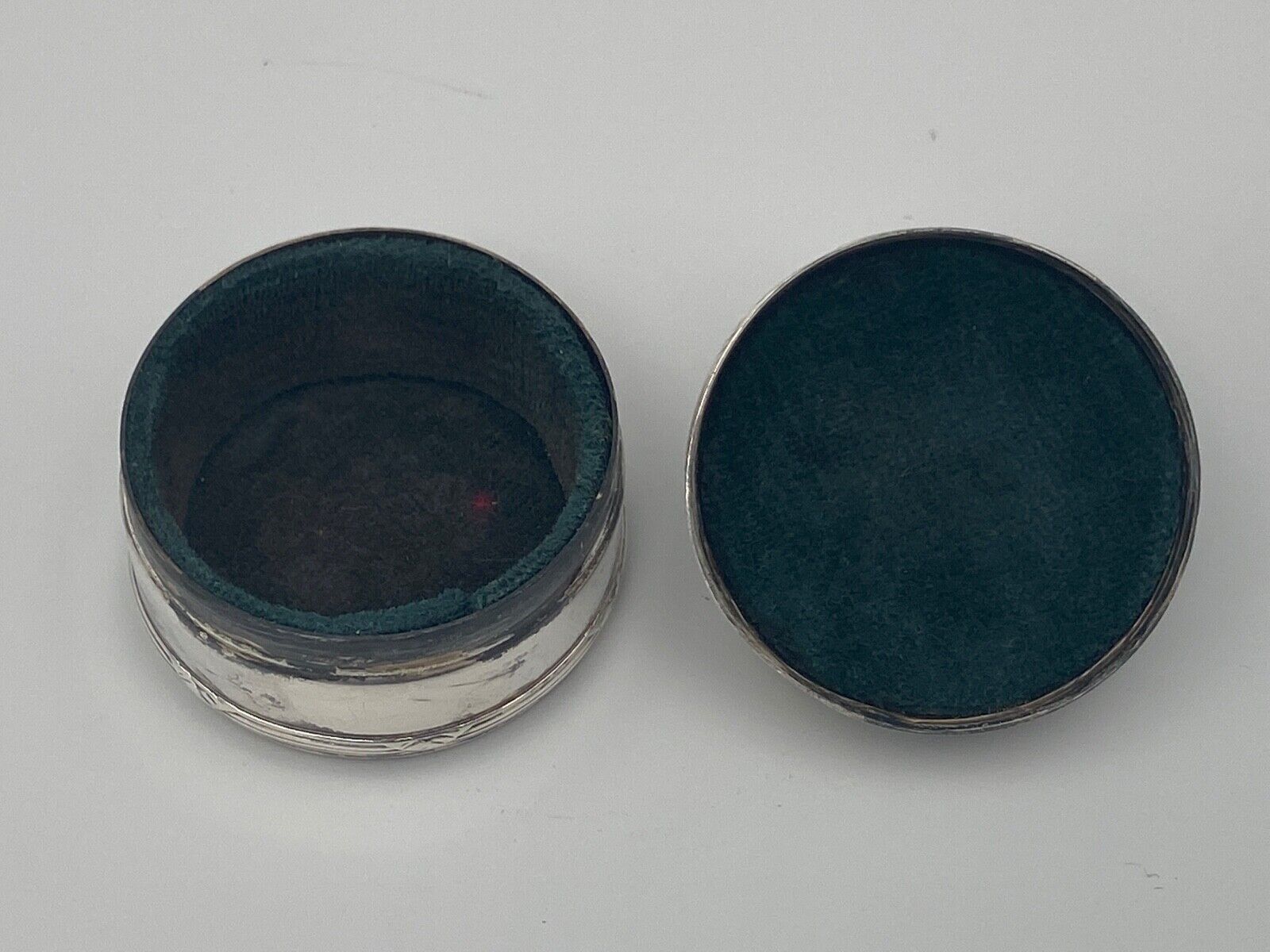 Christian dior silver metal box with cufflink decor socket