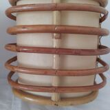 Pair of bamboo wall light
