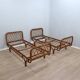 Pair 1960s Franca Helg Bonacina Rattan Malacca Daybeds