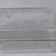 Glass butter dish with cow decor