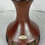 Vase made in Denmark brown and green