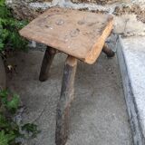Handmade tripod stool wabi-sabi country decoration slow wood log