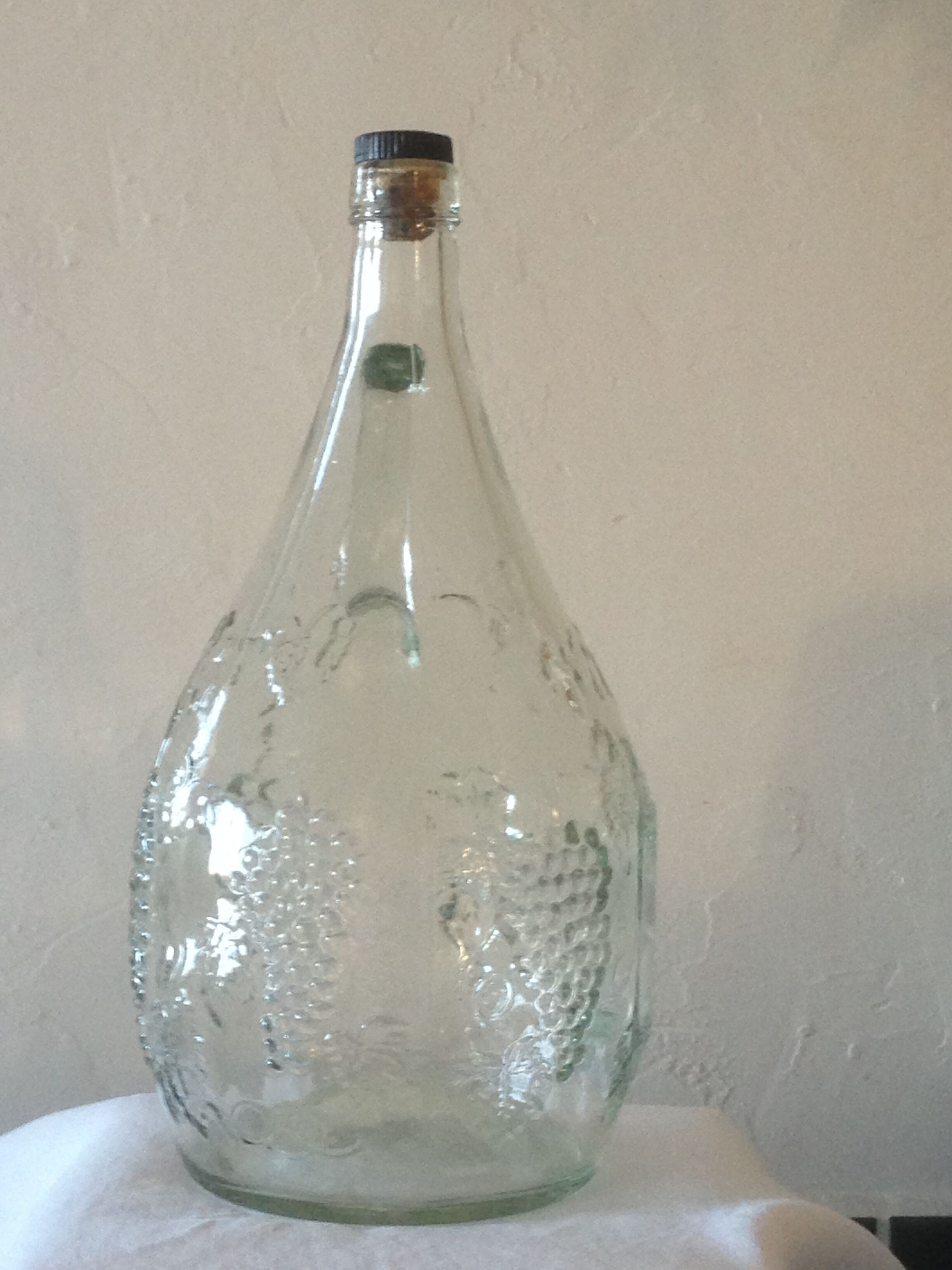 Glass bottle molded vintage 1.75 cl