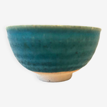 Blue ceramic tea cup