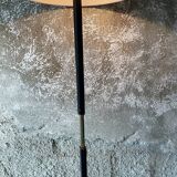 1960s floor lamp in brass and black lacquered steel