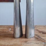 Pair of modernist Ikea aluminum candlesticks 1970