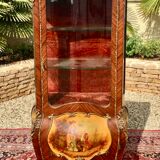 Display Case in Marquetry & Martin Varnish Napoleon III Louis XV Style