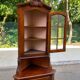 2-part corner display cabinet, English Victorian mahogany, 20th century