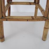 Vintage square rattan stool