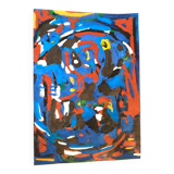 Abstrait bleu
