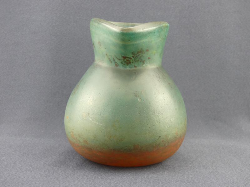 Glass paste pitcher signed De Feure for Daum