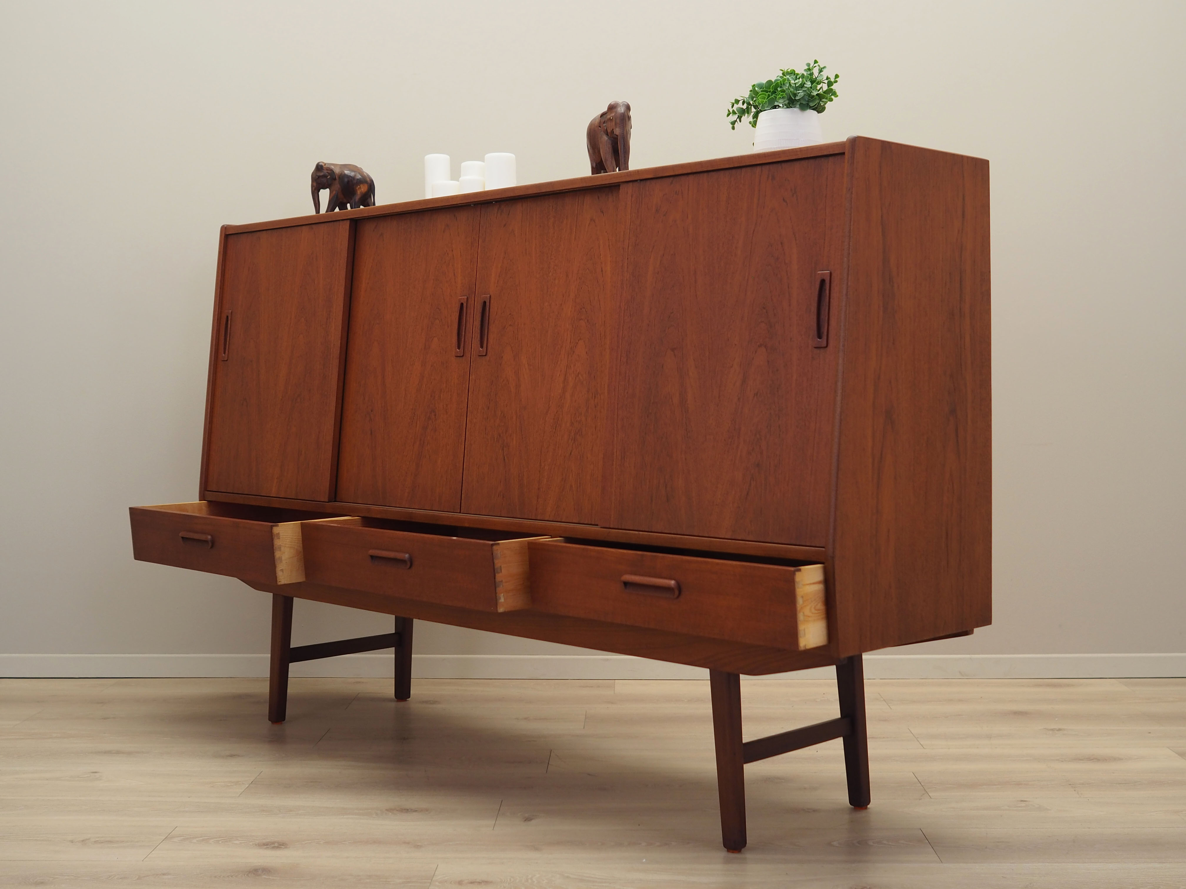 Teak highboard, Danish design, 1960s, Denmark