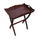 Solid mahogany folding side table