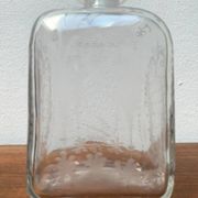 Bouteille en verre danoise vintage avec gravure