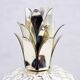 Glass and metal pineapple candy box