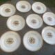 8 flat plates, Carnation model, art deco, CREIL ET MONTEREAU, floral pattern, old
