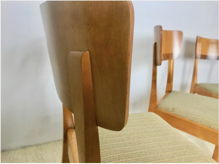 Set of 4 chairs art deco, 1950