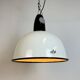 ndustrial Soviet White Enamel Pendant Lamp, 1960s