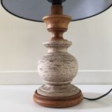 Lamp in stone and wood turned by noaïlles