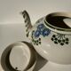 Green and blue teapot floral motif Badonviller