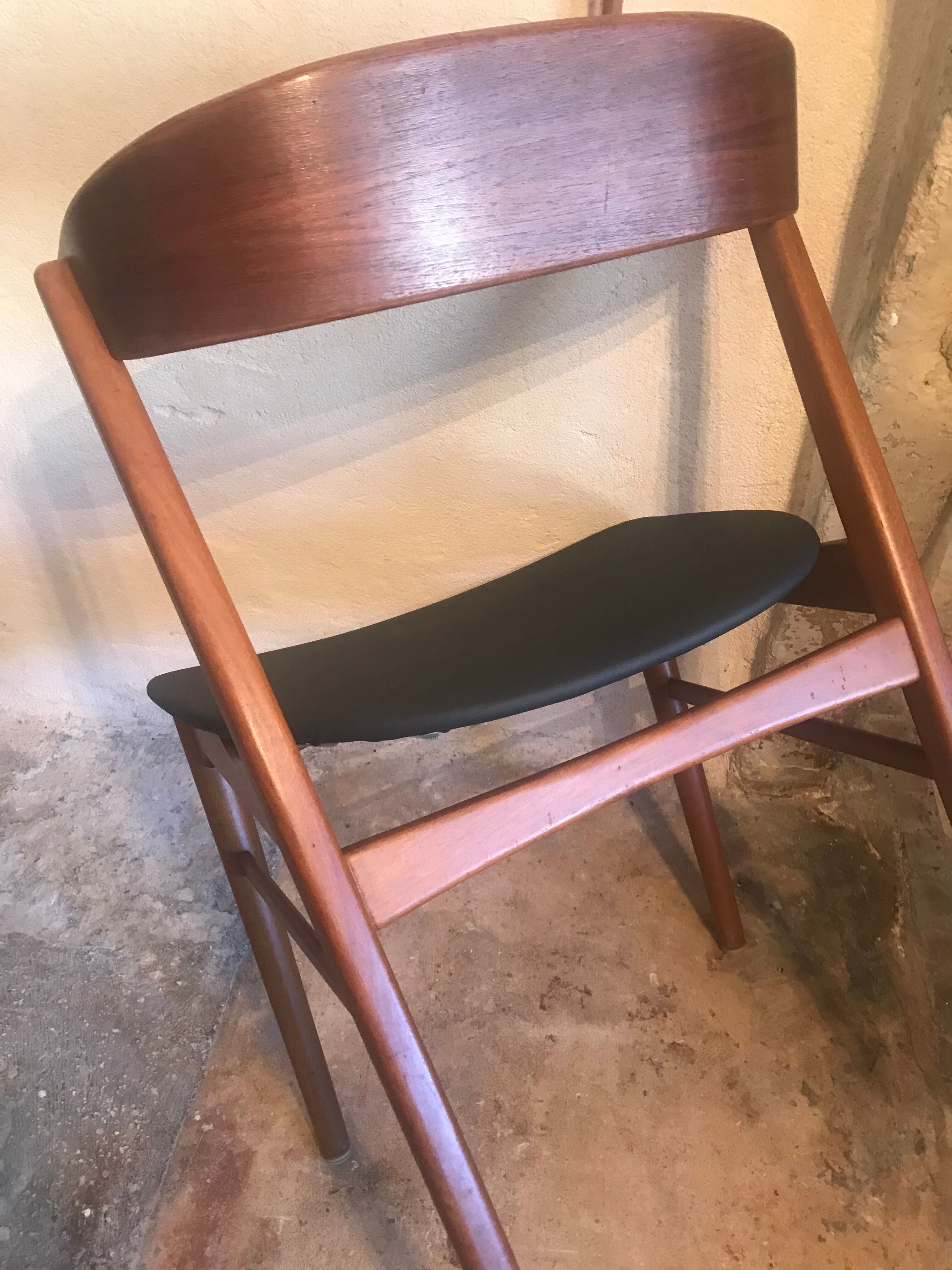 Set of 4 vintage Danish teak chairs Farstrup 206, Denmark 1960's