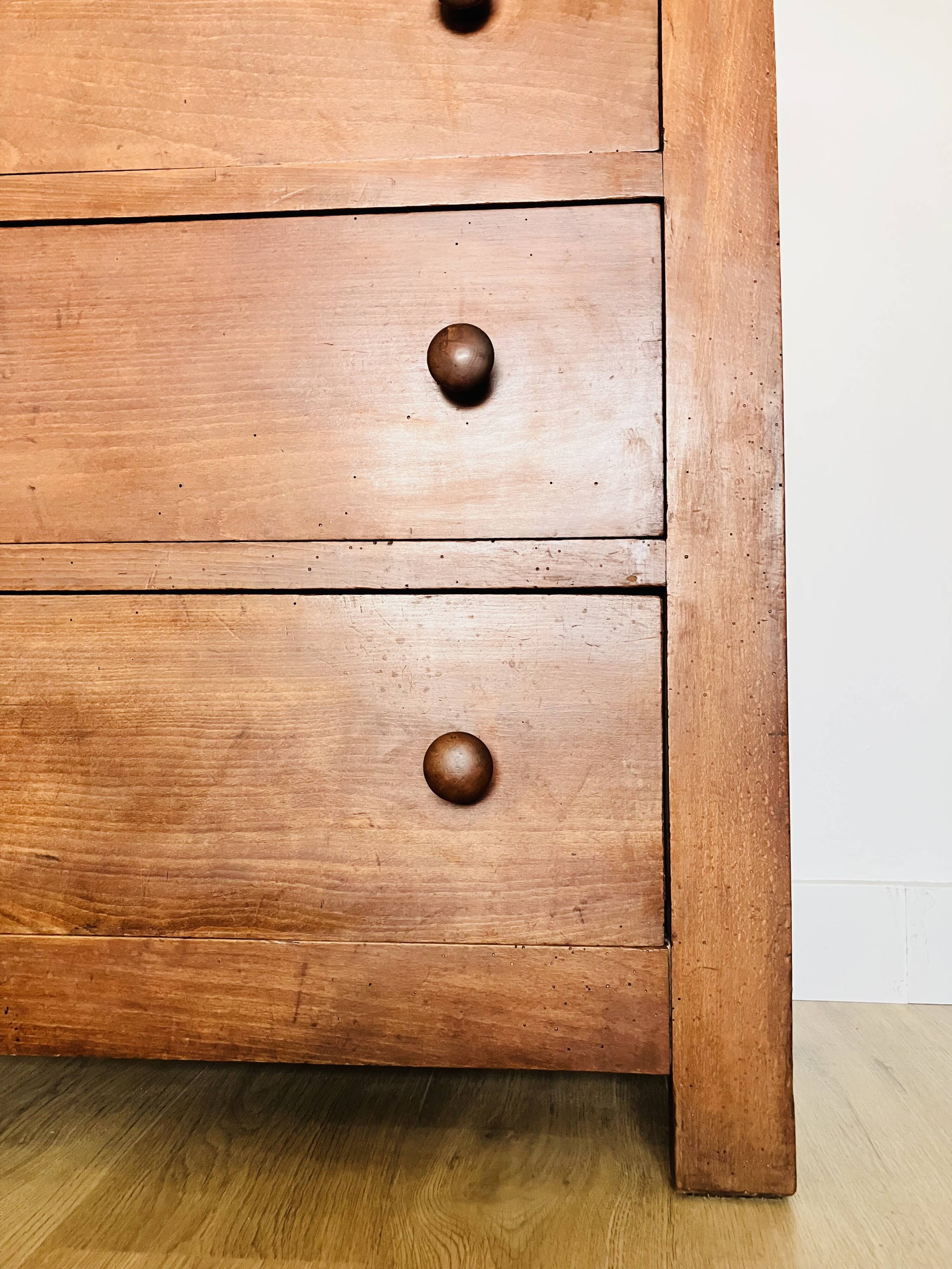 Antique solid wood chest of drawers