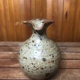 Old vintage brown stoneware pitcher