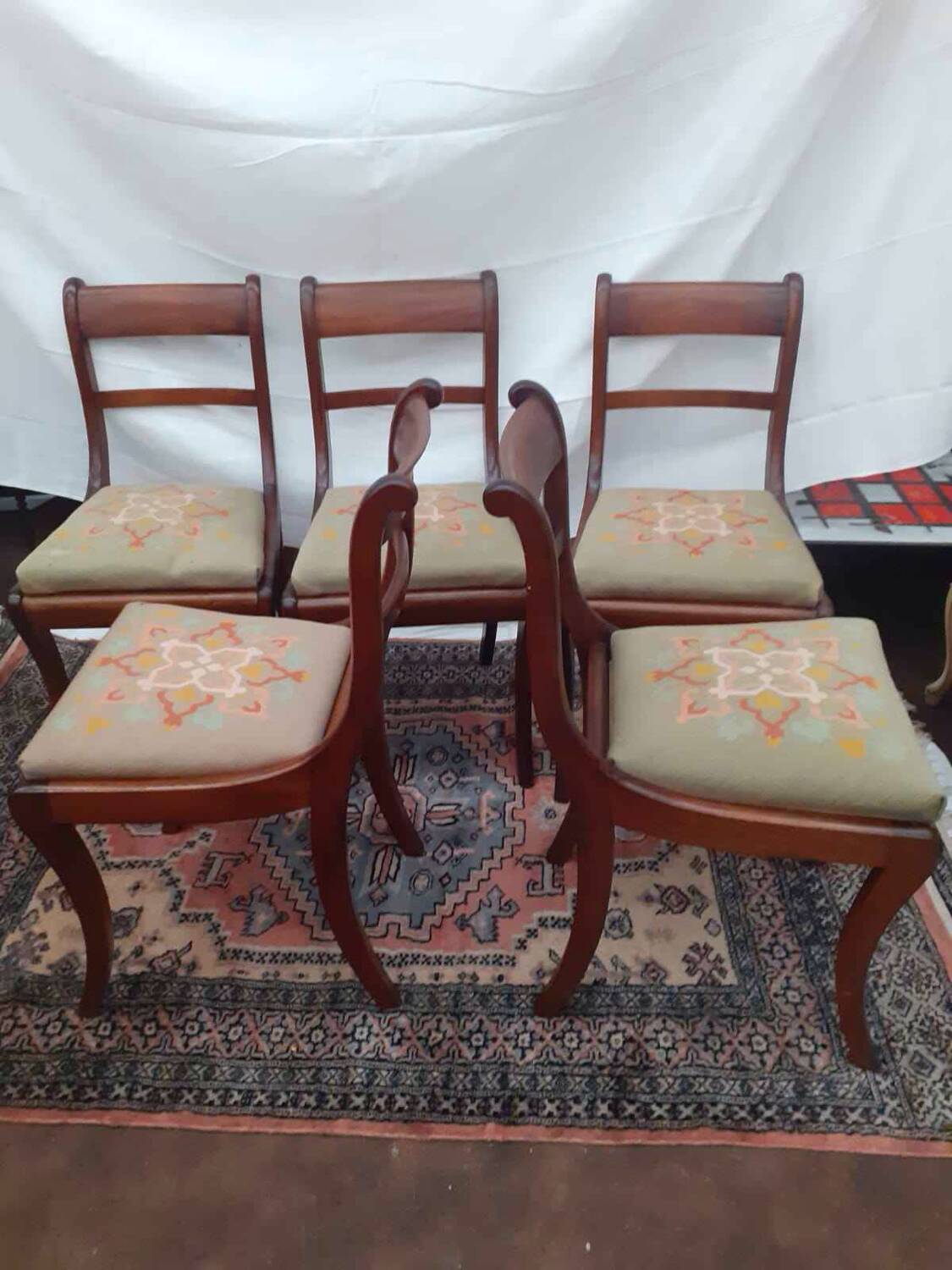 5 Louis Philippe style chairs