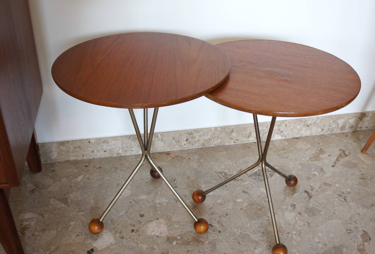 Guéridons Scandinave Vintage Albert Larsson Édition Alberts Tibro 1950 1960