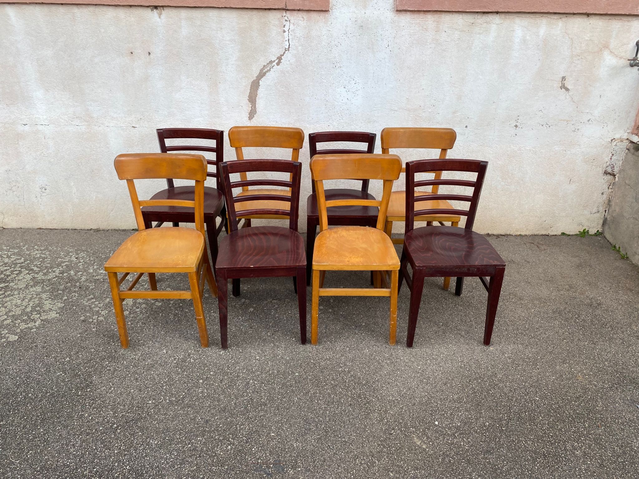 Set of 8 bistro chairs