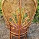 Peacock or Emmanuelle armchair in wicker from the 1970s.