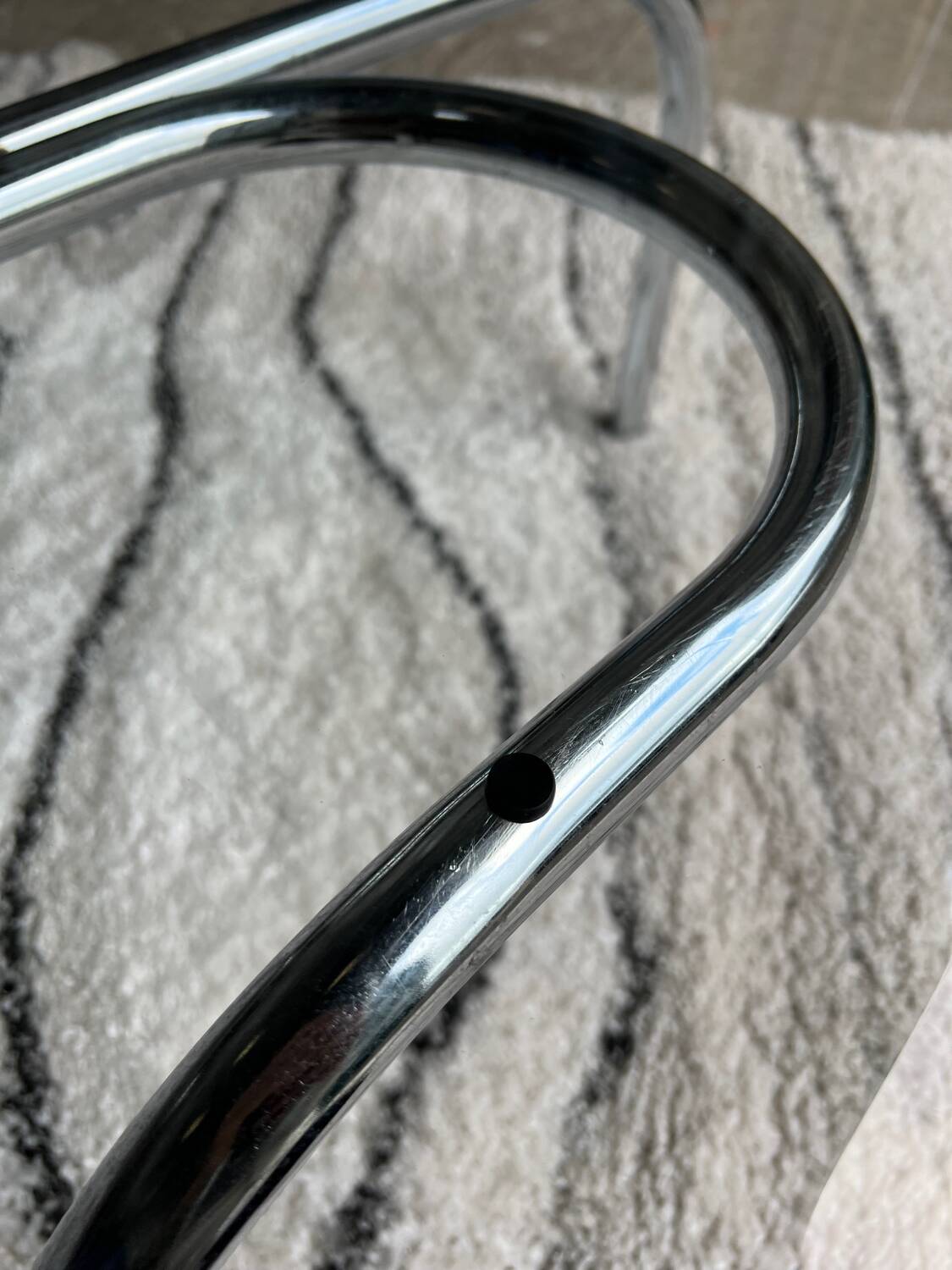 Oval coffee table 1970 beveled glass