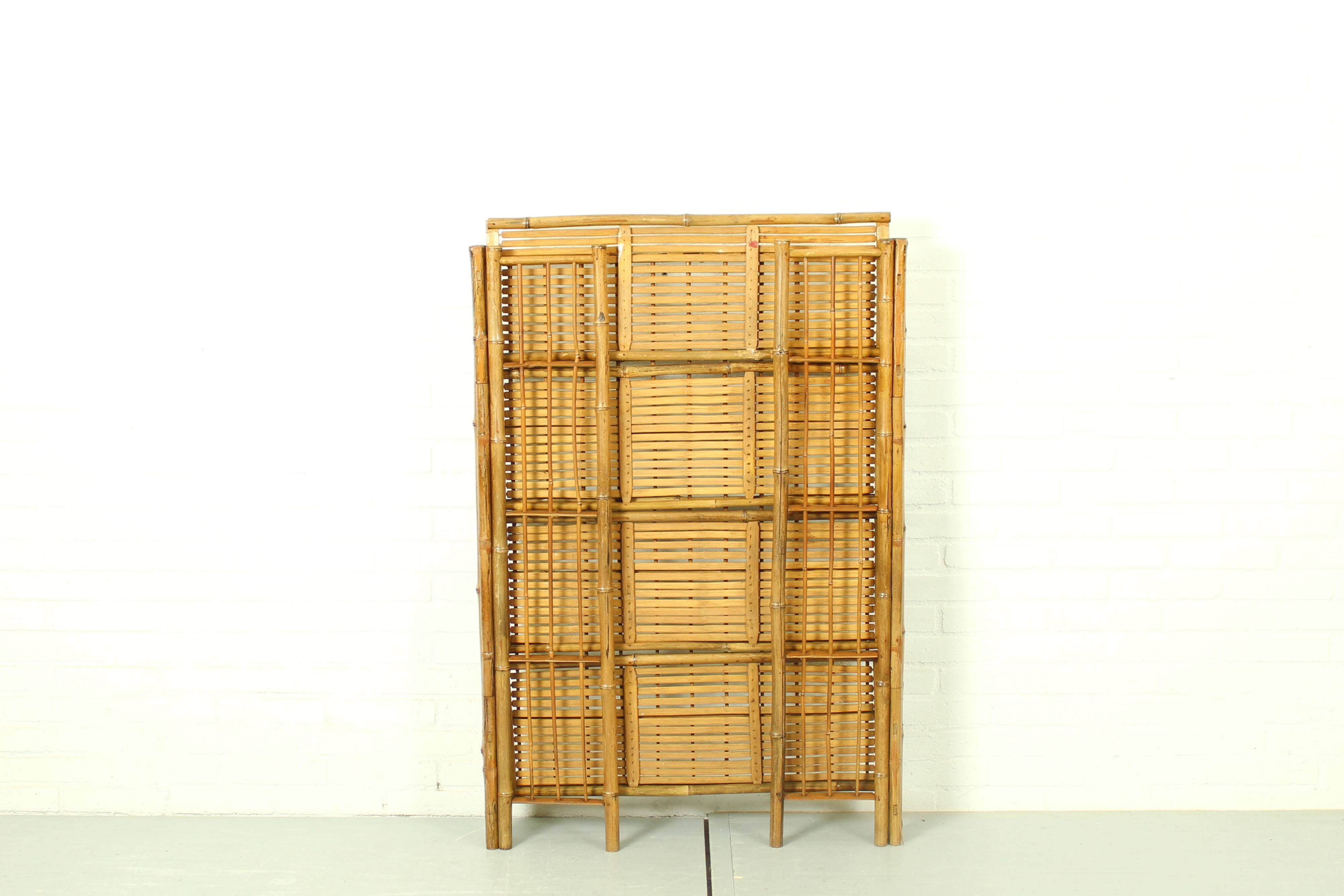 Bamboo Folding Campaign Shelves, France 1920s