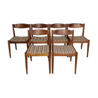 Set of 6 teak dining chairs by H.W. Klein for Bramin Mobler, Denmark, 1960