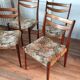 Série de 4 chaises scandinaves en palissandre 1960.