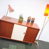 Buffet danois en teck vintage Commode portes coulissantes tiroirs
