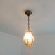 Venetian Lantern - Murano Glass blown in its metal cage CIRCA 1940