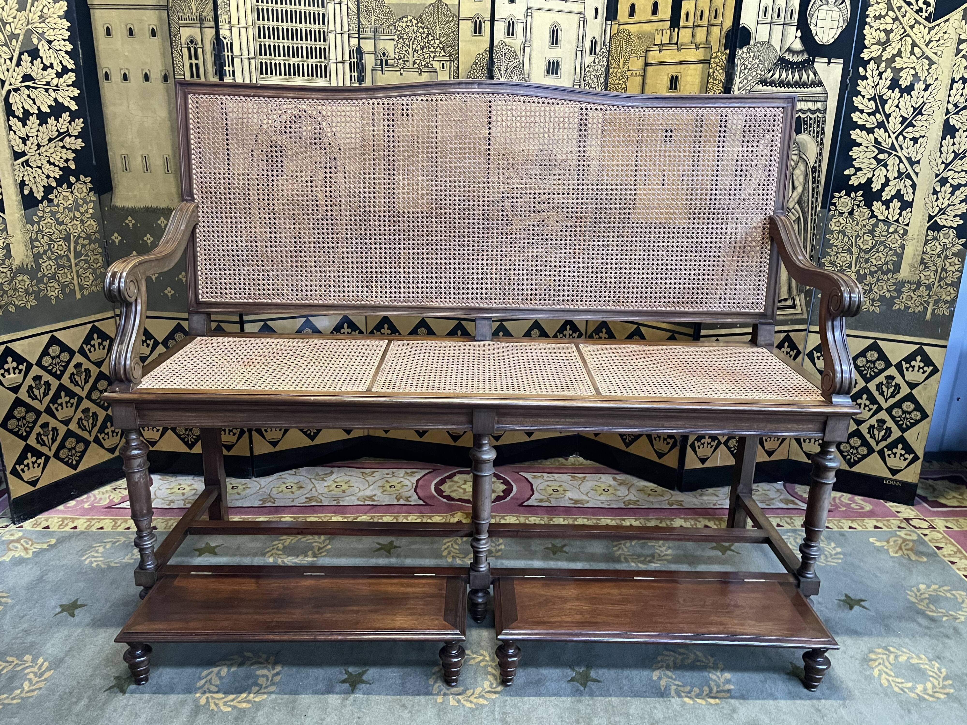 Mahogany billiard bench and canning