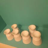 6 white mugs