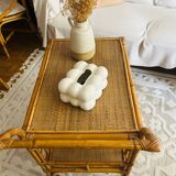 Vintage rattan trolley