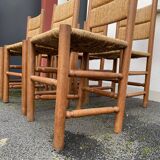 Suite of 6 mulched chairs 70s-80s