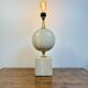 Philippe Barbier Lamp Maison Barbier Travertine and Brass Vintage 1970 - 60