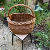 Panier osier vintage 70