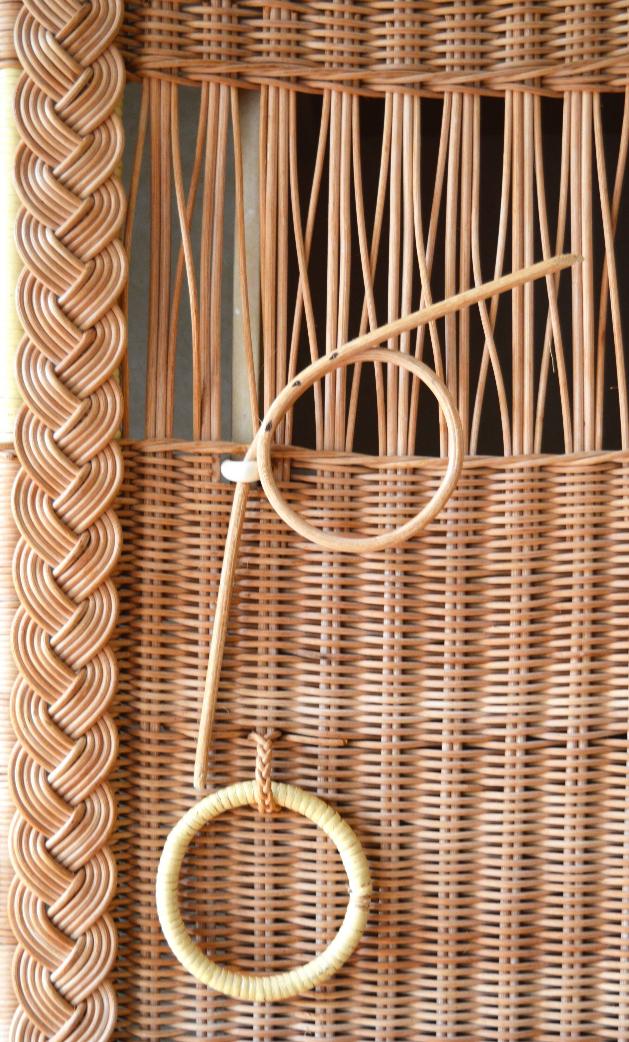 Rattan and wicker cabinet