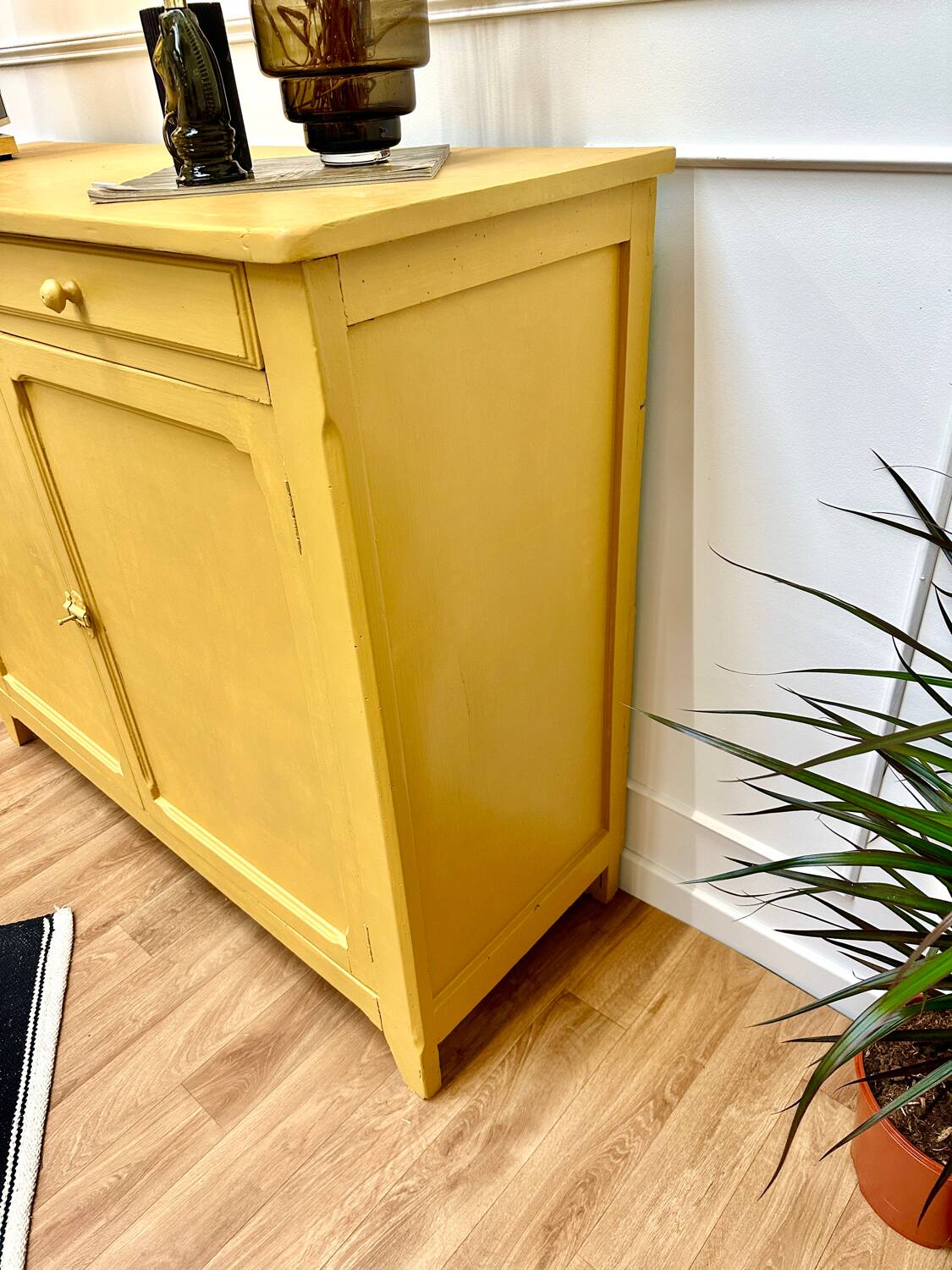 Honey yellow vintage Parisian sideboard