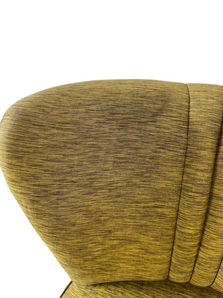 Canapé vintage jaune-vert deux places / fauteuil / sofa