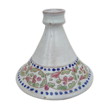 Glazed terracotta candlestick
